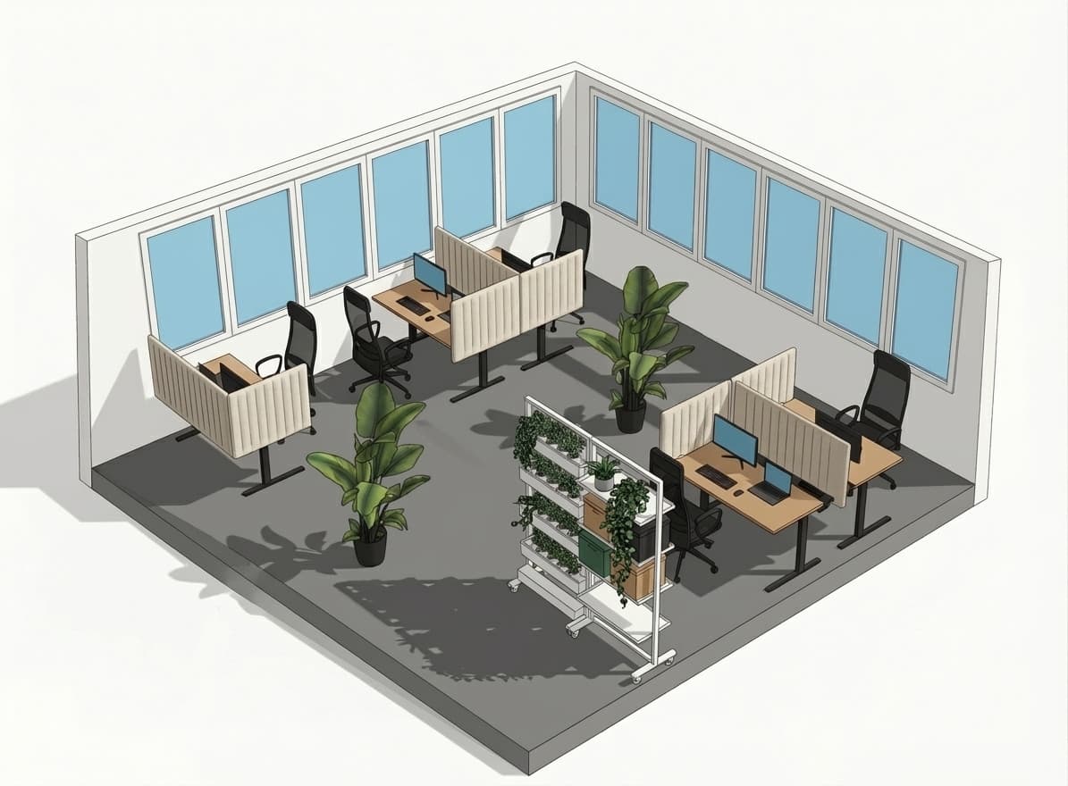 A Büro Open-Plan Arbeitsbereich